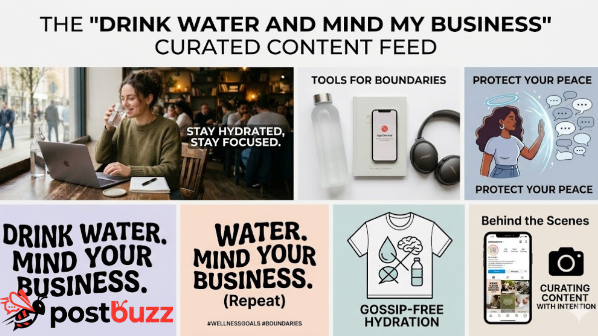 drink water and mind my business