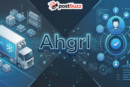 Ahgrl meaning in logistics and digital identity concepts, split graphic design