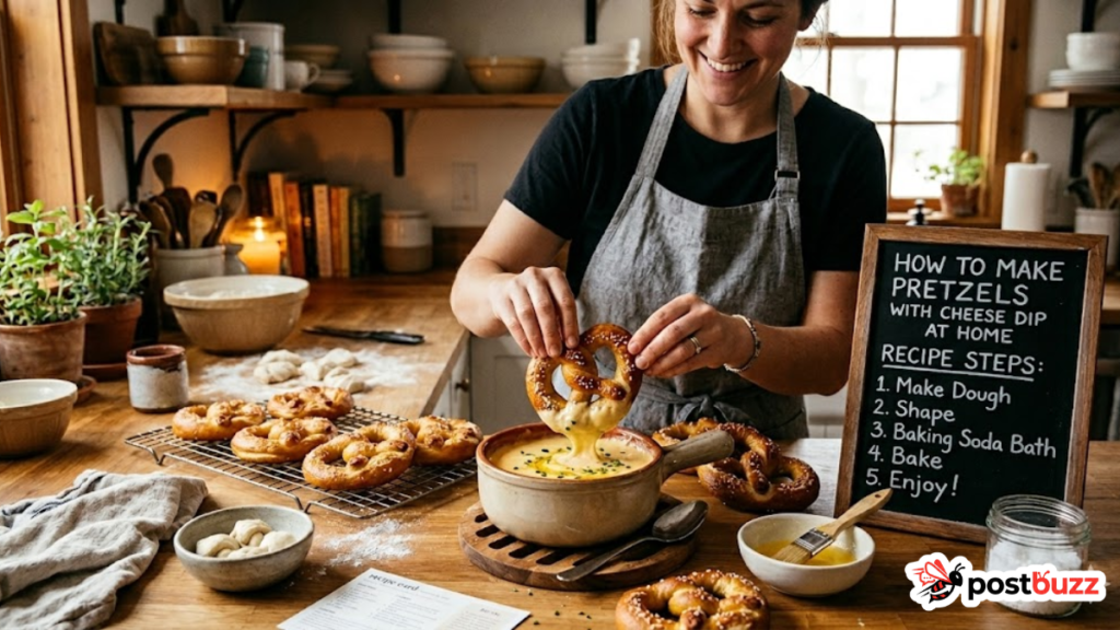 How to Make Pretzel with Cheese Dip at Home
