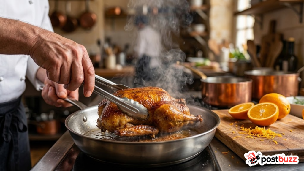 How to make duck a l'orange at home - searing duck breast step