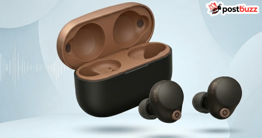 Sony premium wireless earbuds with charging case, showcasing sleek design and balanced sound quality, featured in our best wireless earbuds review.