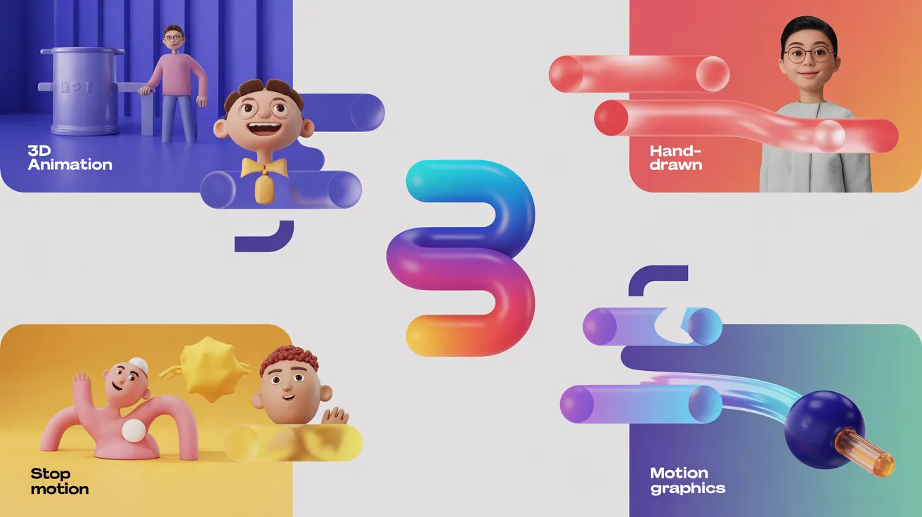 Different types of animation styles.