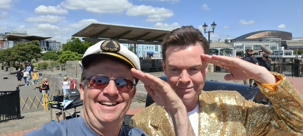 Stephen Mulhern filming In for a Penny in 2022